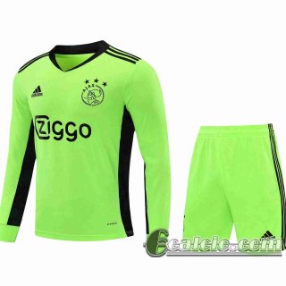 6Calcio: 2020 2021 Ajax Maglie Calcio Portiere Manica Lunga verde