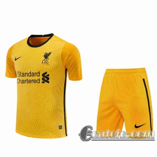 6Calcio: 2020 2021 Liverpool Maglie Calcio Portiere giallo