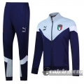 6Calcio: 2020 2021 Italia Full-Zip Giacca blue / White stile classico J09