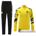 6Calcio: 2020 2021 Borussia Dortmund Full-Zip Giacca yellow Formazione J73