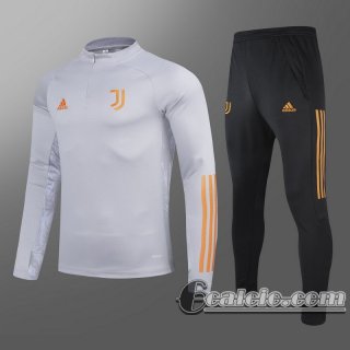 6Calcio: 2020 2021 Juventus Tuta Calcio Uomo grigio Cerniera corta T41