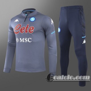 6Calcio: 2020 2021 SSC Napoli Tuta Calcio Uomo grigio T76