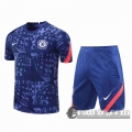 6Calcio: 2020 2021 Chelsea Magliette Tuta Calcio blu Stampa tampografica T114
