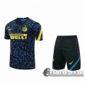6Calcio: 2020 2021 Inter Milan Magliette Tuta Calcio nero Modello blu T119