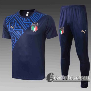 6Calcio: 2020 2021 Italy Magliette Tuta Calcio Blu scuro T13