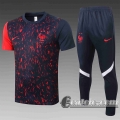 6Calcio: 2020 2021 Francia Magliette Tuta Calcio Macchie nere / rosse Manica rossa T21