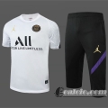 6Calcio: 2020 2021 PSG Jordan Magliette Tuta Calcio bianca T35