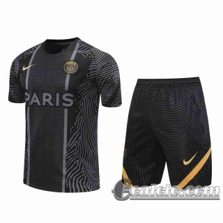 6Calcio: 2020 2021 Paris Magliette Tuta Calcio nero Modello dell'acqua T75