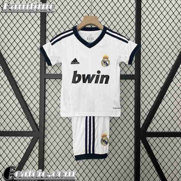 Real Madrid Retro Maglia Calcio Prima Bambini 12 13 FG451