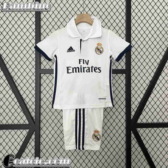 Real Madrid Retro Maglia Calcio Prima Bambini 16 17 FG452