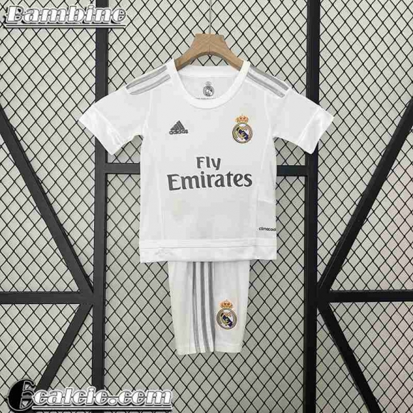 Real Madrid Retro Maglia Calcio Prima Bambini 15 16 FG453