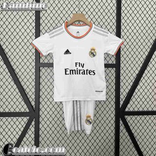 Real Madrid Retro Maglia Calcio Prima Bambini 13 14 FG454