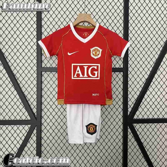 Manchester United Retro Maglia Calcio Prima Bambini 06 07 FG458