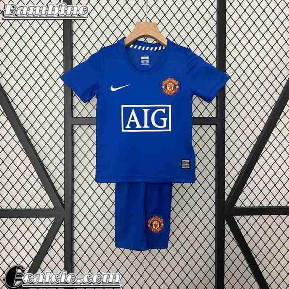 Manchester United Retro Maglia Calcio Terza Bambini 08 09 FG460