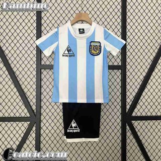 Argentina Retro Maglia Calcio Prima Bambini 1986 FG462