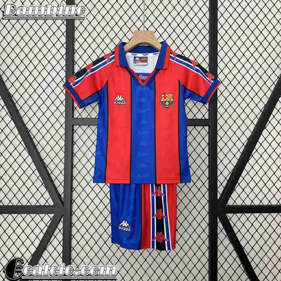 Barcellona Retro Maglia Calcio Prima Bambini 95 97 FG467