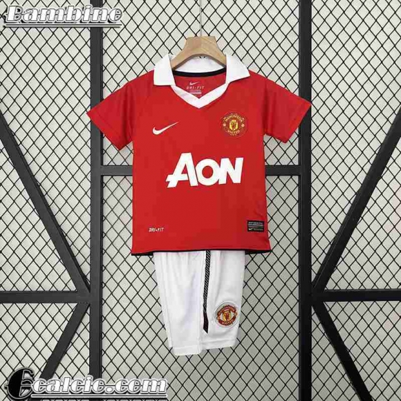 Manchester United Retro Maglia Calcio Prima Bambini 10 11 FG469