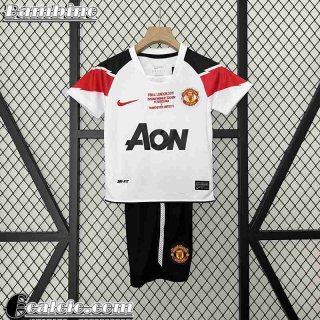 Manchester United Retro Maglia Calcio Seconda Bambini 10 11 FG470