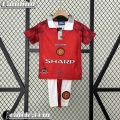 Manchester United Retro Maglia Calcio Prima Bambini 96 97 FG473