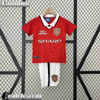 Manchester United Retro Maglia Calcio Prima Bambini 99 00 FG474