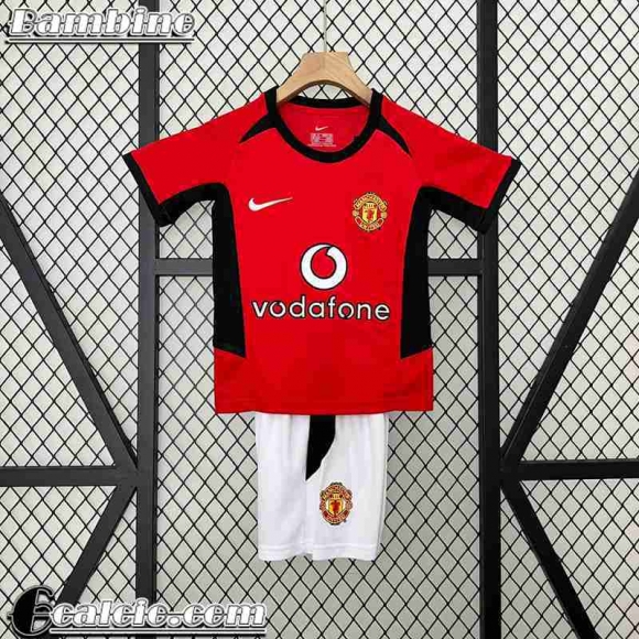 Manchester United Retro Maglia Calcio Prima Bambini 02 04 FG476