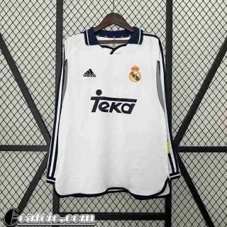 Real Madrid Retro Maglia Calcio Prima Uomo Manga Larga 00 01 FG492