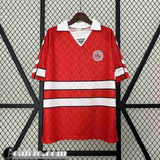 Denmark Retro Maglia Calcio Prima Uomo 1988 FG526