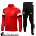 Full-Zip Giacca Manchester United Uomo rosso 2021 2022 JK157