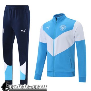 Full-Zip Giacca Manchester City Uomo Azzurro-bianco 2021 2022 JK170