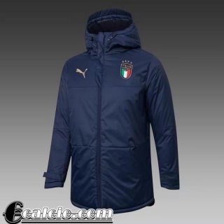 Piumino Calcio Cappuccio Italie blu Uomo 2021 2022 DD36