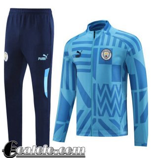 Full Zip Giacca Manchester City blu Uomo 2022 23 JK588
