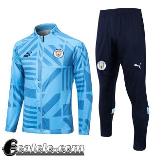 Full Zip Giacca Manchester City cielo blu Uomo 2022 23 JK613
