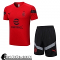Tute Calcio T Shirt AC Milan rosso Uomo 2022 23 TG648