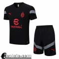 Tute Calcio T Shirt AC Milan nero Uomo 2022 23 TG649