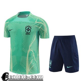 Tute Calcio T Shirt Bresil verde Uomo 2022 23 TG657