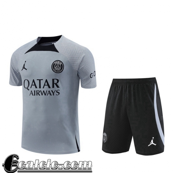 Tute Calcio T Shirt PSG grigio Uomo 2022 23 TG663
