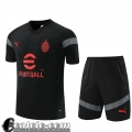 Tute Calcio T Shirt AC Milan nero Uomo 2022 23 TG672