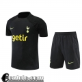 Tute Calcio T Shirt Tottenham Hotspur nero Uomo 2022 23 TG683