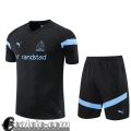 Tute Calcio T Shirt Marseille nero Uomo 2022 23 TG687