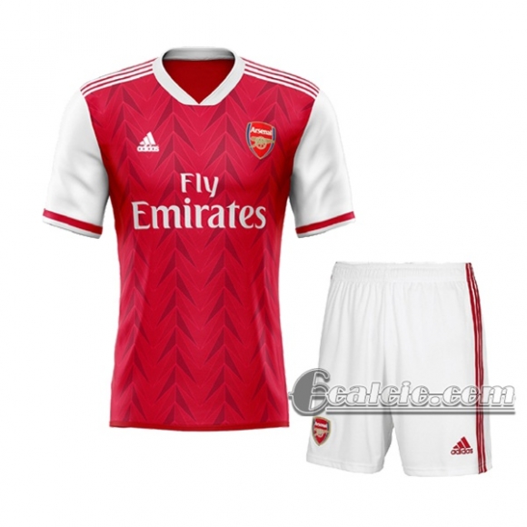 6Calcio: Prima Maglia Calcio Arsenal Bambino Versione Trapelata 2020-2021