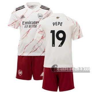 6Calcio: Seconda Maglia Calcio Arsenal Pepe #19 Bambino 2020-2021