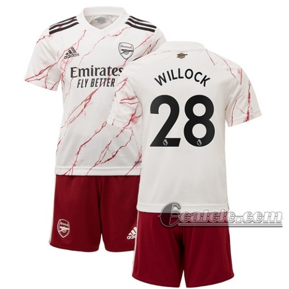 6Calcio: Seconda Maglia Calcio Arsenal Willock #28 Bambino 2020-2021