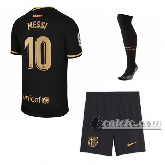 6Calcio: Seconda Maglia Calcio Fc Barcellona Lionel Messi #10 Bambino 2020-2021