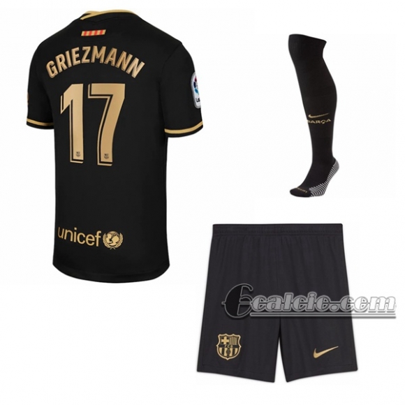 6Calcio: Seconda Maglia Calcio Fc Barcellona Antoine Griezmann #17 Bambino 2020-2021