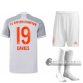 6Calcio: Seconda Maglia Calcio Bayern Munchen Alphonso Davies #19 Bambino 2020-2021