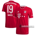 6Calcio: Prima Maglia Bayern Munchen Alphonso Davies #19 Uomo 2020-2021