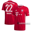 6Calcio: Prima Maglia Bayern Munchen Serge Gnabry #22 Uomo 2020-2021