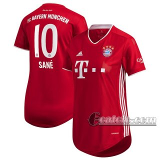 6Calcio: Prima Maglia Calcio Bayern Munchen Leroy Sané #10 Donna 2020-2021