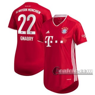 6Calcio: Prima Maglia Calcio Bayern Munchen Serge Gnabry #22 Donna 2020-2021