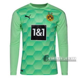 6Calcio: Maglia Portiere Borussia Dortmund Manica Lunga Uomo Verde 2020-2021
